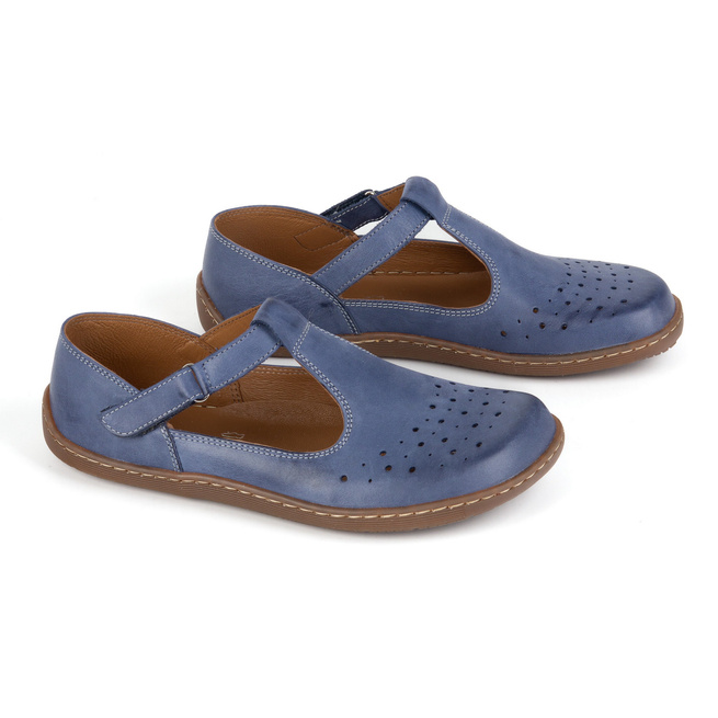 Dámské barefoot boty z přírodní kůže 1283 navy blue