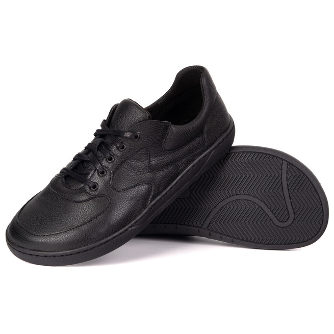 Buty barefoot minimalistyczne skórzane WASAK 0801W CZARNE
