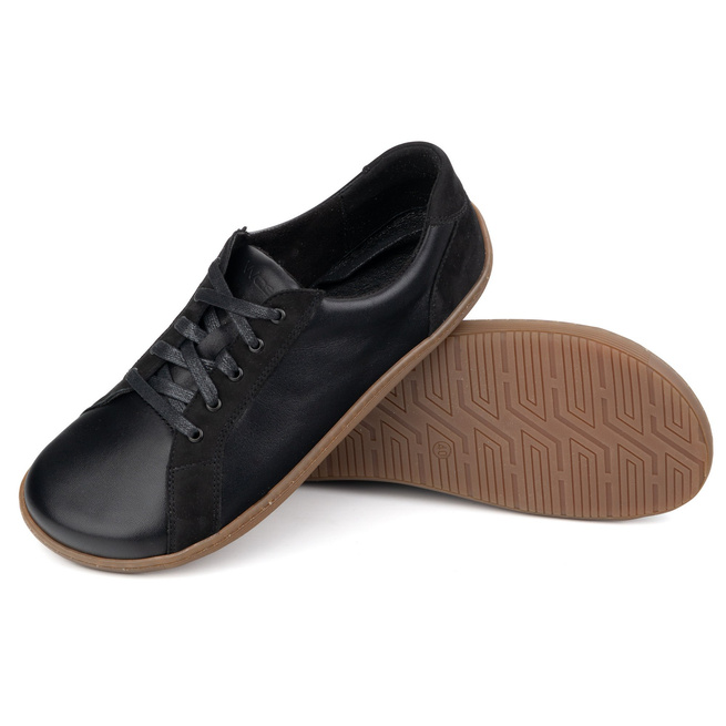 Buty barefoot minimalistyczne skórzane WASAK 0743W czarne