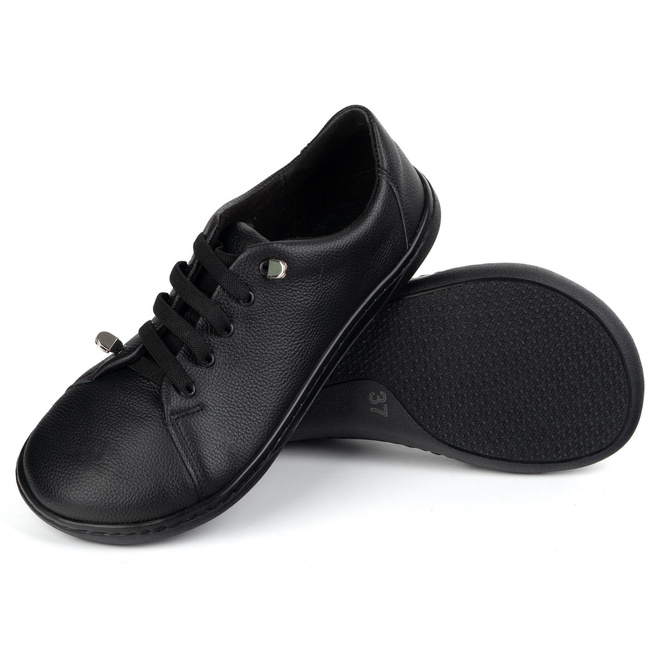 Dámské barefoot minimalistické kožené boty 0771W pea black