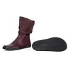 Dámské boty BAREFOOT zateplené kožené Freja Polish burgundy face