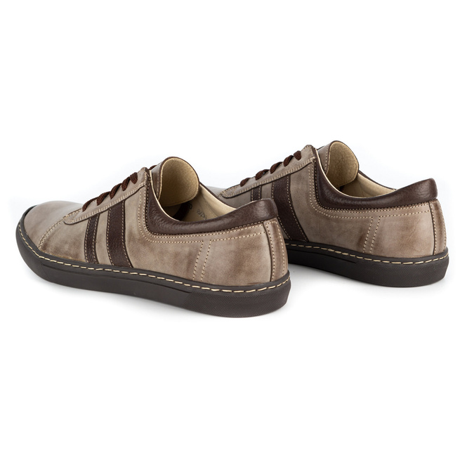 Pánská kožená obuv pro volný čas 0150W hnědá