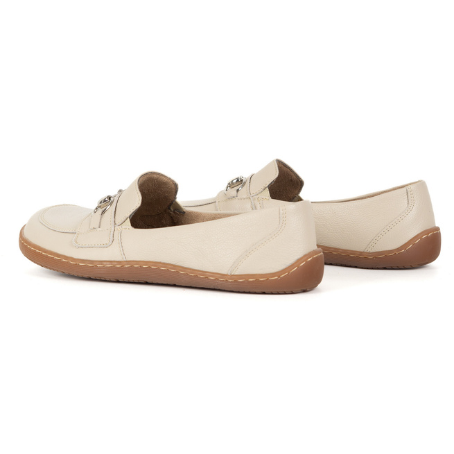 Barefoot damskie mokasyny skórzane minimalistyczne 1288AR beżowe