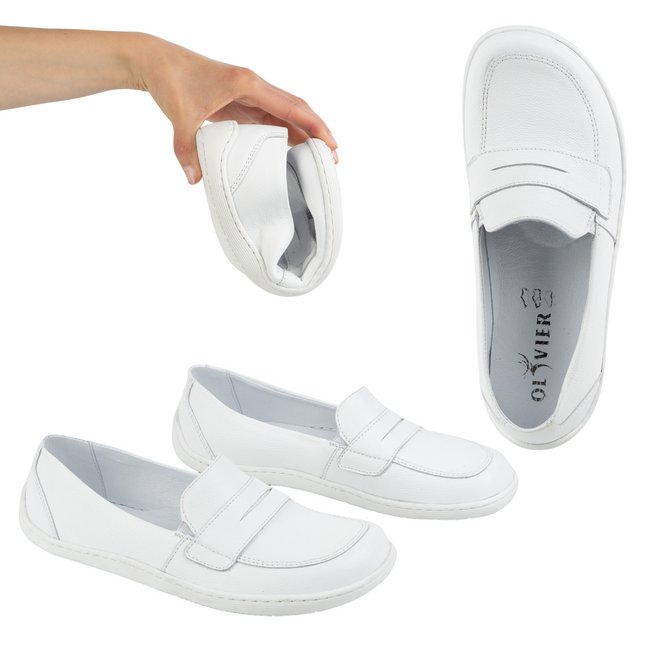 Dámské kožené mokasíny Barefoot minimalistické letní 1280