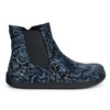 Damskie buty barefoot sztyblety z zamkiem ocieplane 1263 wzory granatowe