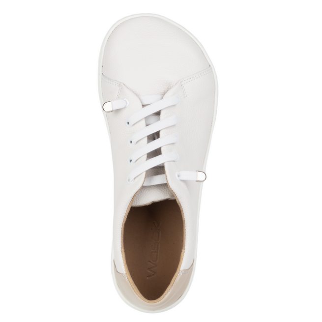 Dámská minimalistická kožená obuv barefoot 0771W bílá