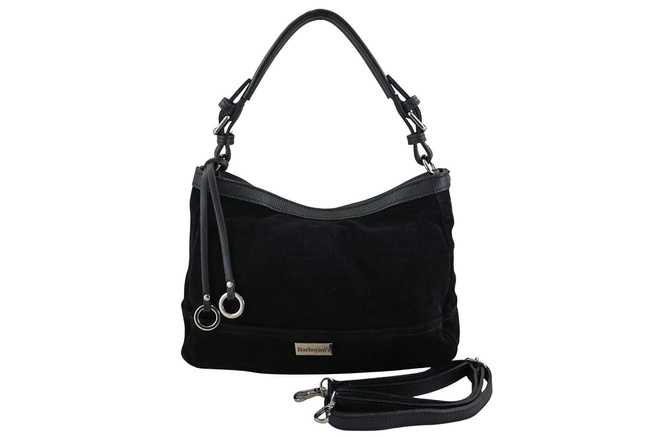 Klasická semišová kabelka Barberinis - černá