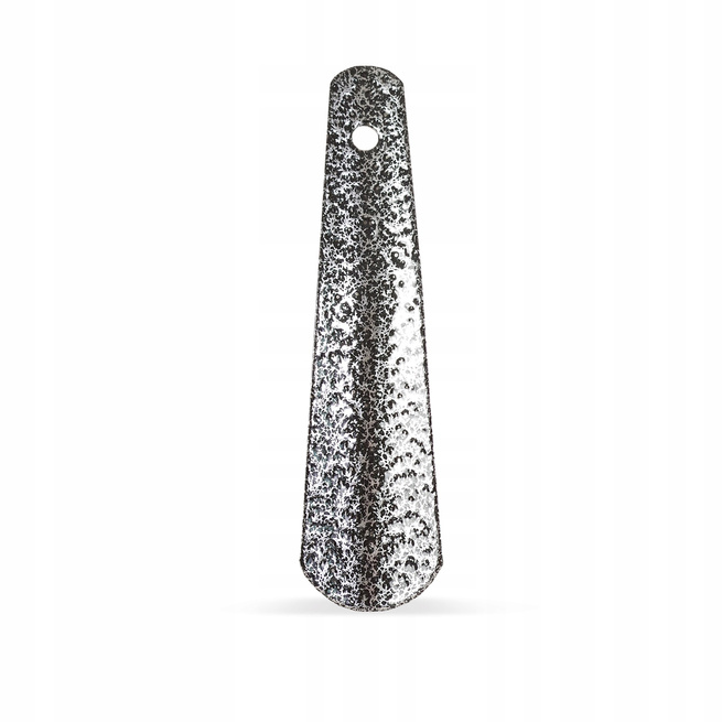 Mała Klasyczna Metalowa łyżka do butów krótka 17,5cm metaliczne srebro