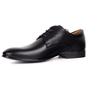 Buty męskie skórzane wizytowe Olivier 484 czarne– klasyczne półbuty derby