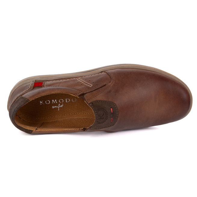 Pánská kožená nazouvací obuv POLISH 800K hnědá