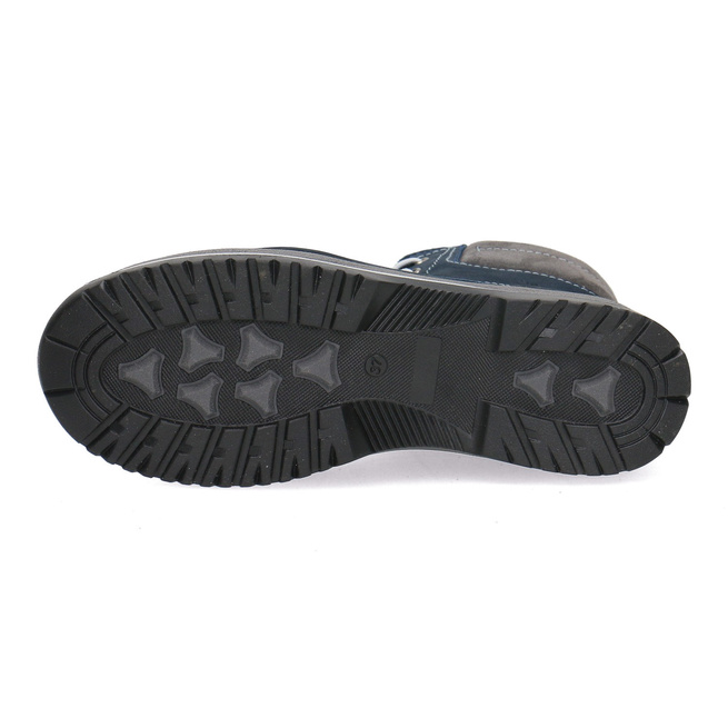 Dámské kožené boty Pollonus navy blue 5-0739-021