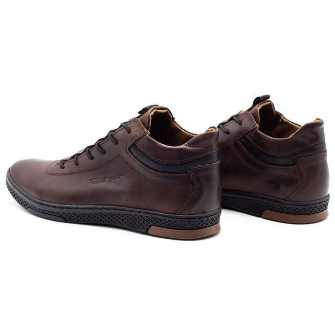 Pánské zimní boty K26F tmavě hnědé