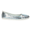 Dámské kožené baleríny Pollonus blue silver croco 5-1330-005
