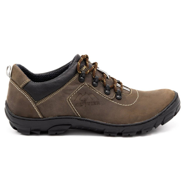 Buty męskie trekkingowe brązowe 7109 - Buty Olivier