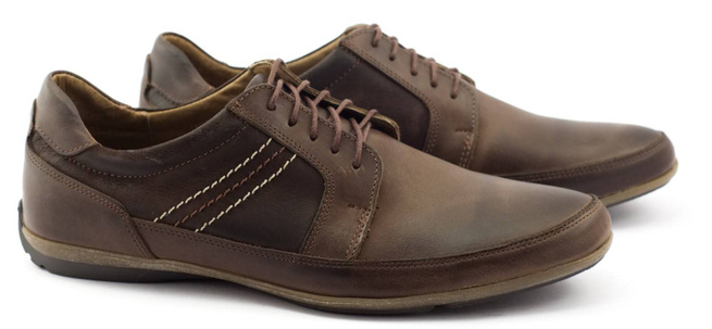 Pánská kožená obuv J33G hnědá