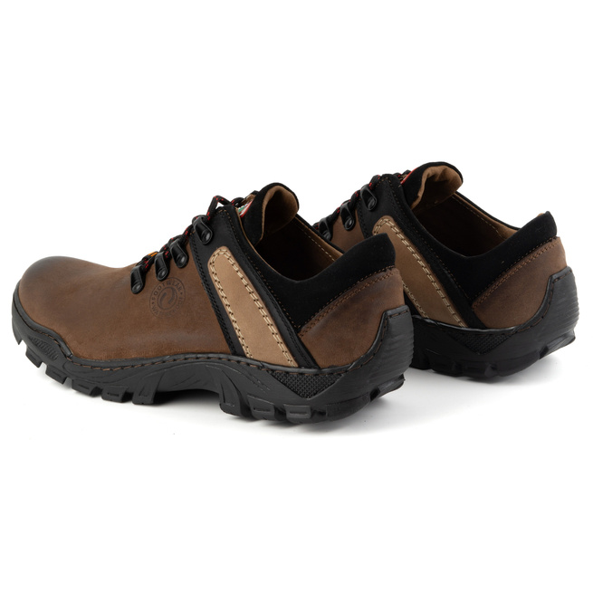 Pánské kožené trekové boty 311GT tmavě hnědé