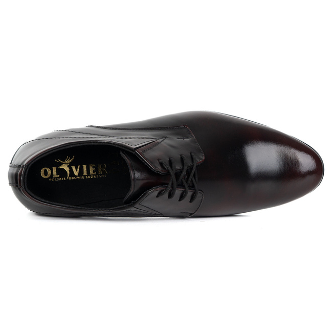 Męskie buty wizytowe skórzane Olivier 256LU – polskie obuwie do garnituru