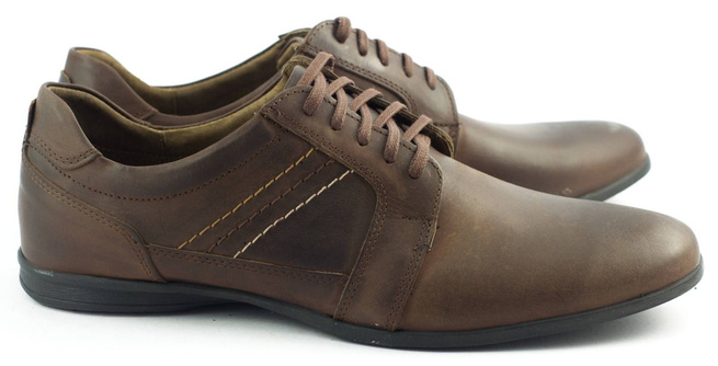 Pánská kožená obuv J33G hnědá