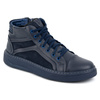 Pánské zimní kožené tenisky 886K navy blue