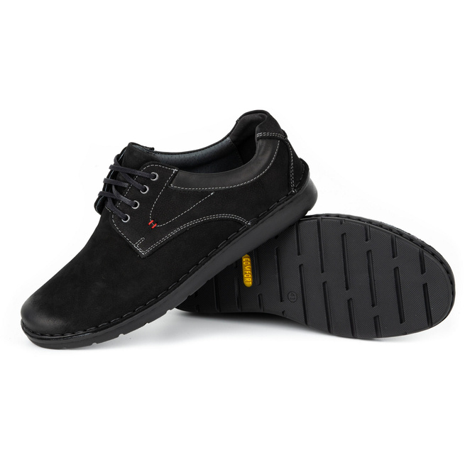 Pánská kožená obuv 13/3 black nubuck