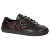 Sneakersy barefoot damskie Kaia Olivier 101MP – anatomiczne buty skórzane czarny kwiaty 