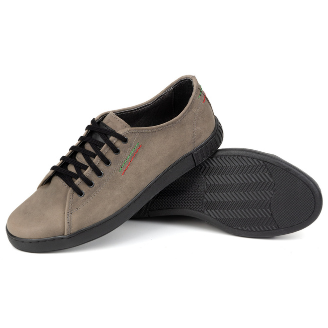 Polbut Kožené tenisky Pánské boty Model 2129 grey