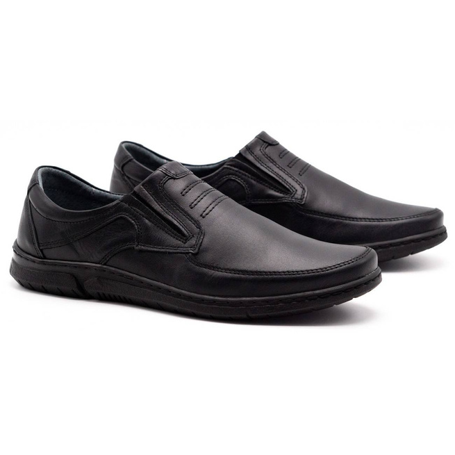 Buty męskie slip-on 7053 czarne