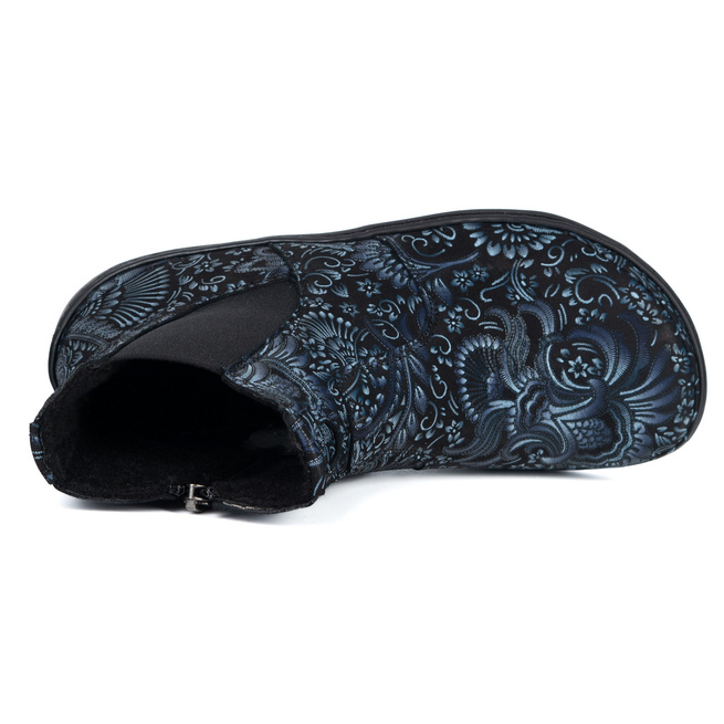 Dámské boty barefoot zateplené zipem 1263 navy blue