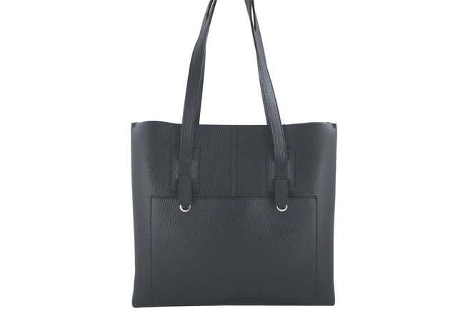 Módní velká městská kabelka A4 - šedá tmavá