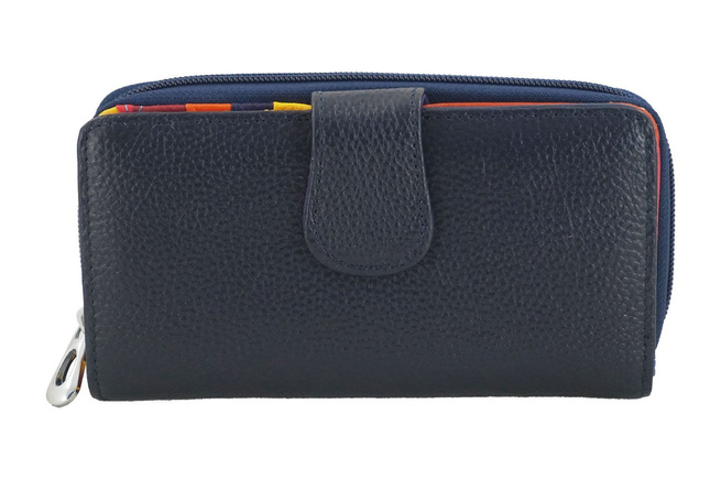 Dámská barevná kožená peněženka - námořnická modř