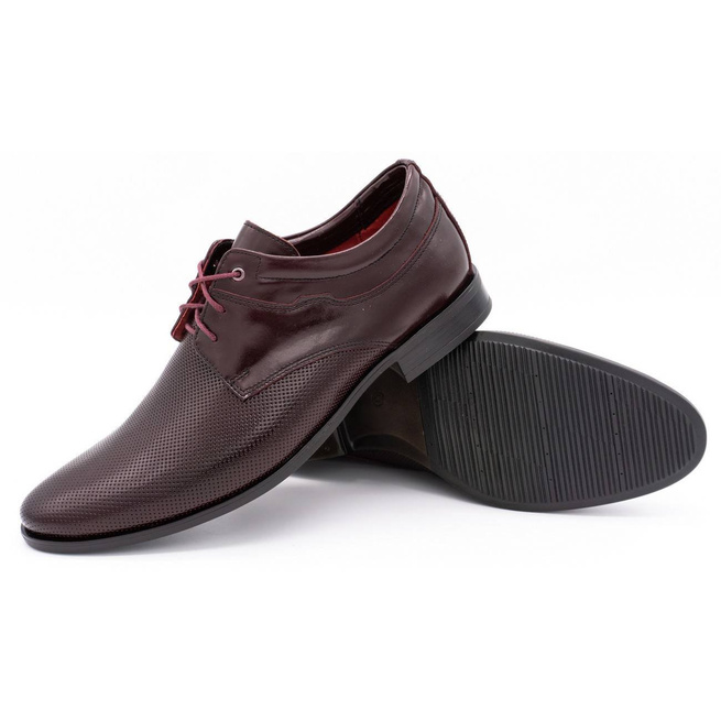 Kožená společenská obuv 1032 cherry