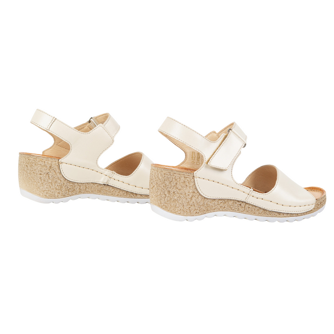 Dámské kožené sandály Wasak 0474W beige