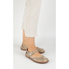 Damskie buty barefoot ze skóry naturalnej z printem 1284 beżowe