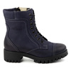 Dámské kožené boty zateplené zimní boty 272BB navy blue