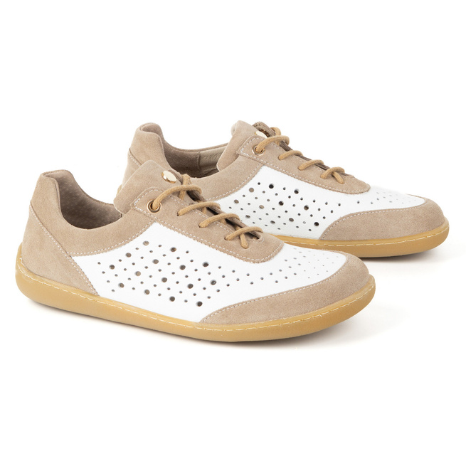 BAREFOOT Dámské minimalistické tenisky 1769POL white perforated