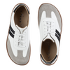 Buty BAREFOOT damskie skórzane minimalistyczne 1287 białe z czarnym sneakersy