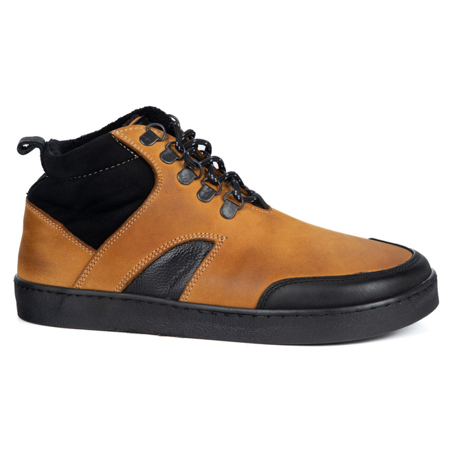 Barefoot unisex zimní kožené boty Explorer yellow