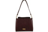 Městská taška z přírodního semiše a kůže - bordó