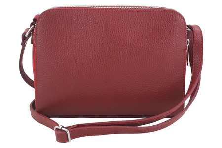 Torebka damska skórzana crossbody - Czerwona