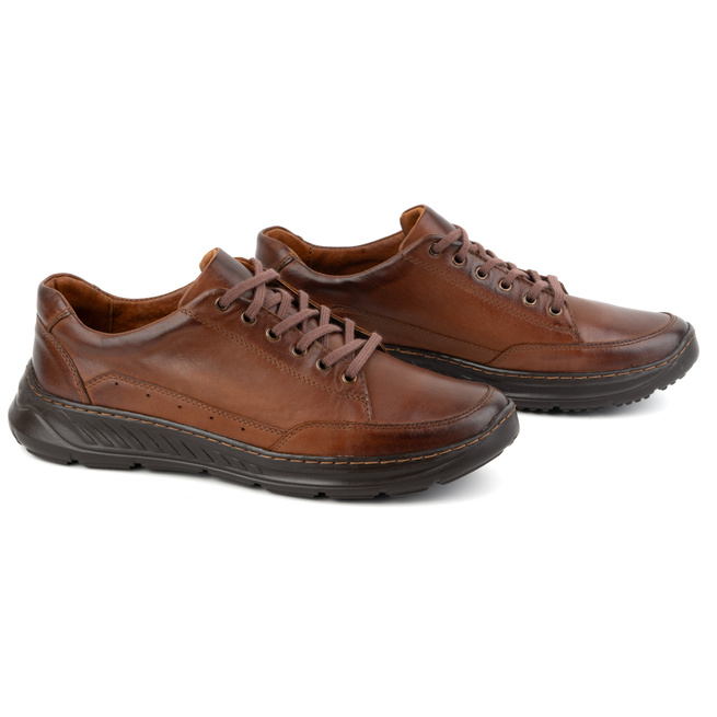 Pánská kožená obuv pro volný čas 928ma hnědá