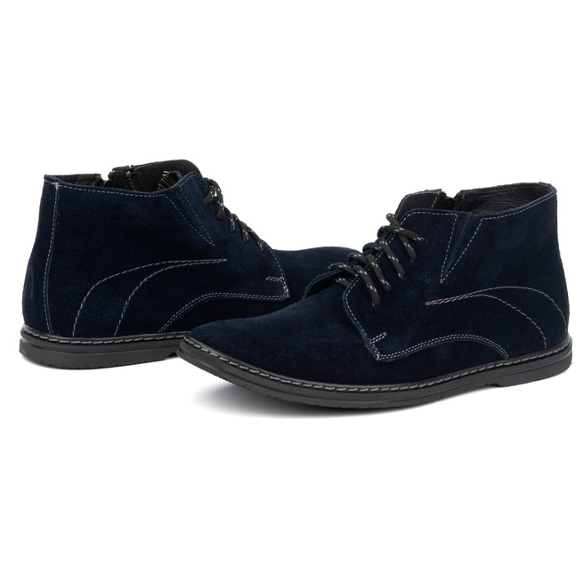 Buty męskie sztyblety sznurowane 307lu granatowe