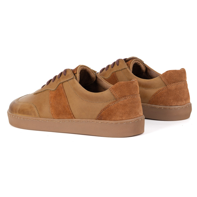 Buty męskie skórzane BAREFOOT 0549 rude