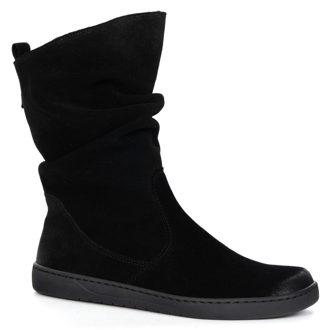 BAREFOOT dámské zateplené kožené boty Freja Polish black