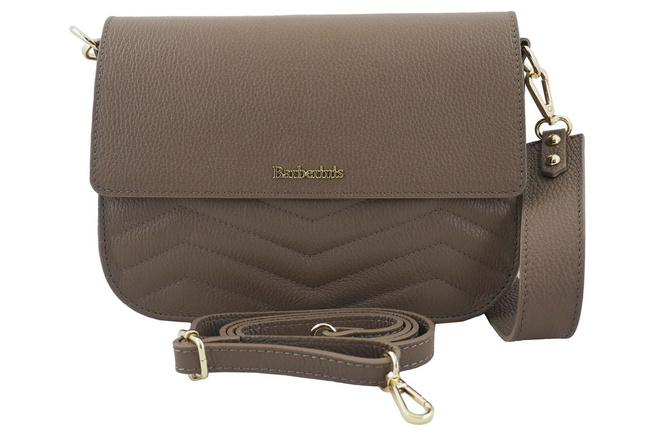 Dámská prošívaná kabelka - postbag - tmavě béžová