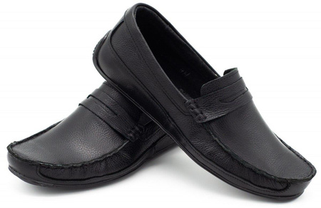 Buty męskie mokasyny T01 czarne