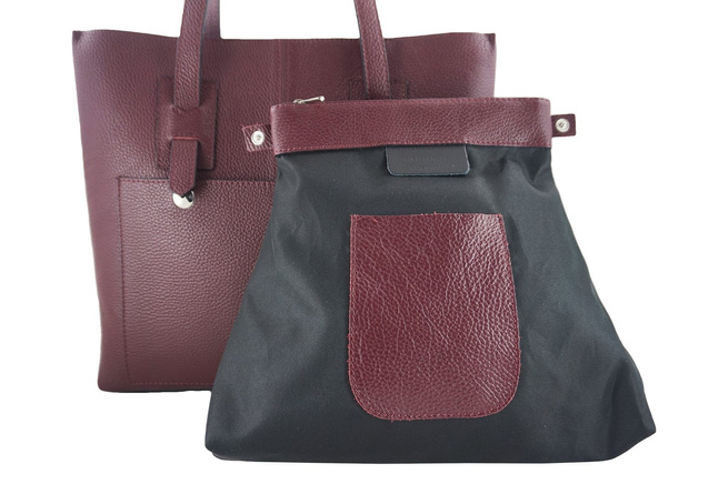 Módní velká městská kabelka A4 - šedá tmavá