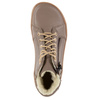 Damskie skórzane buty zimowe barefoot minimalistyczne model 1293 cappucino