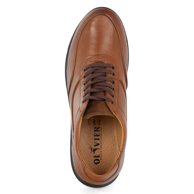 Pánské ležérní kožené polobotky Brown 902KNT brown