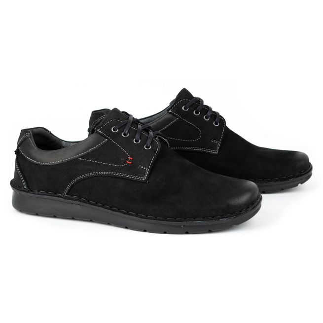 Pánská kožená obuv 13/3 black nubuck