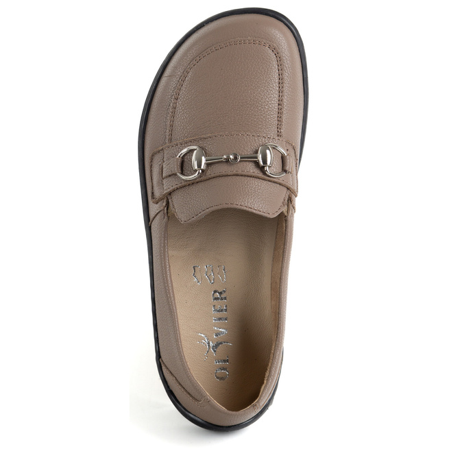 Barefoot damskie mokasyny skórzane minimalistyczne 1288AR cappuccino